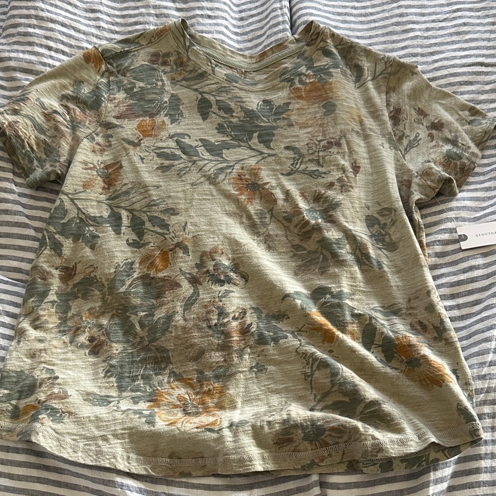 NWT Small Anthropologie Pilcro Bennie Cotton Slub Tee